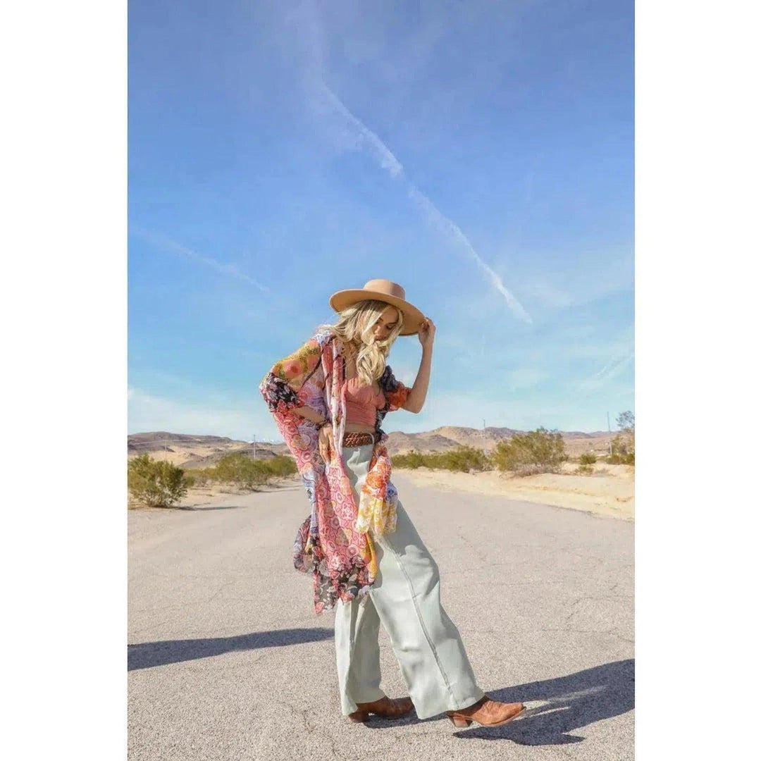 Pretty in Patchwork Kimono - Oceanista