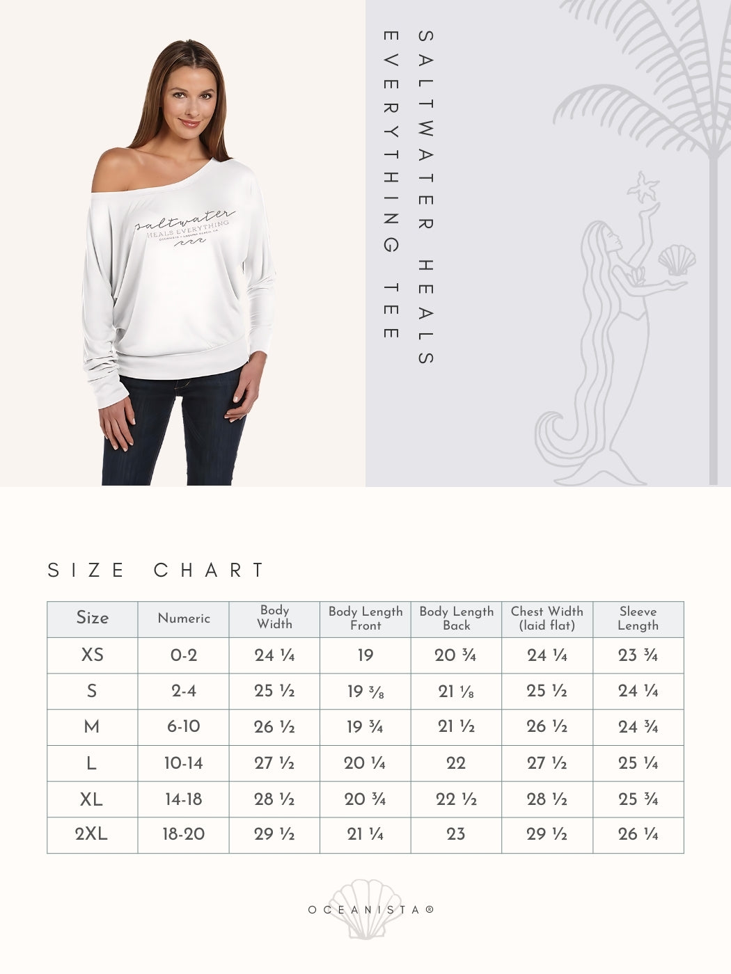 Saltwater Heals Everything Flowy Off Shoulder Top