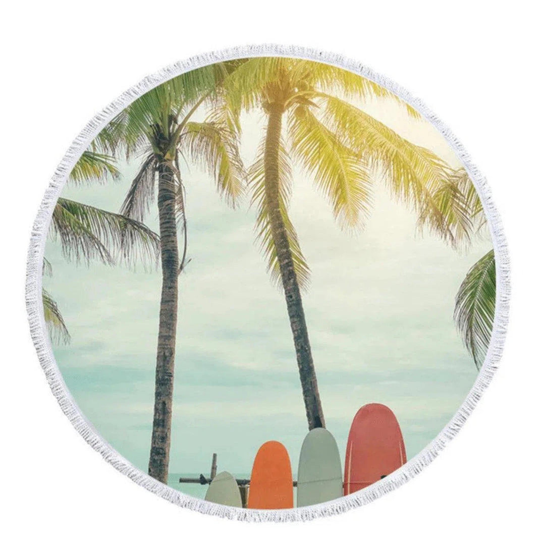 Soak Up the Surf Round Beach Towel - Oceanista
