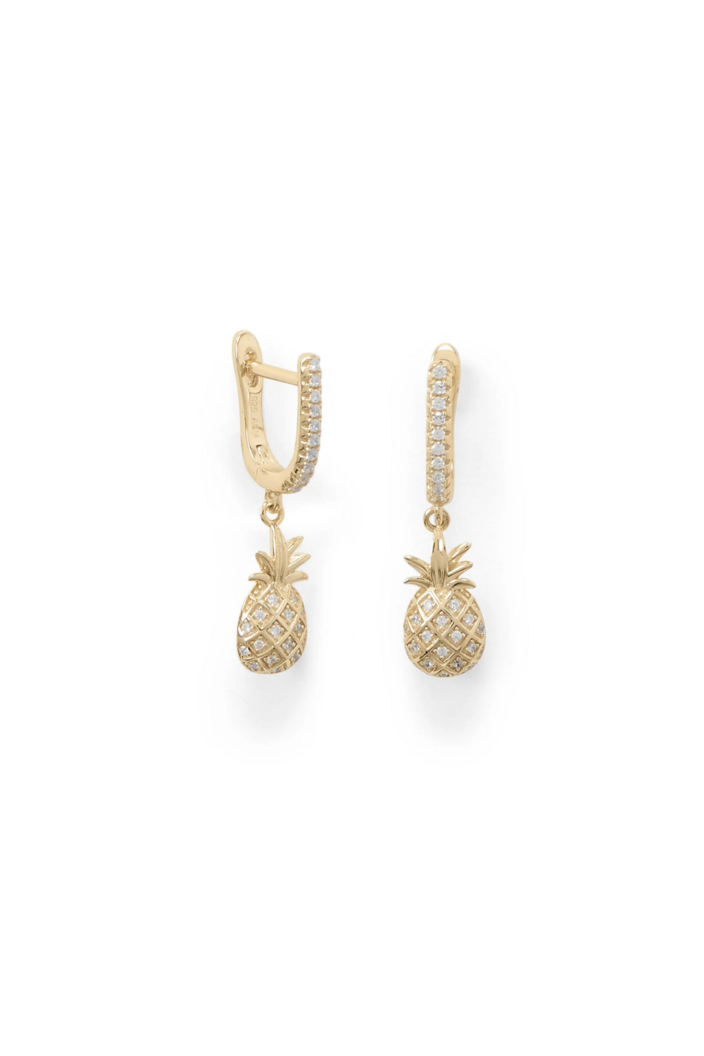 Sweetness! Gold Plated Pineapple Earrings