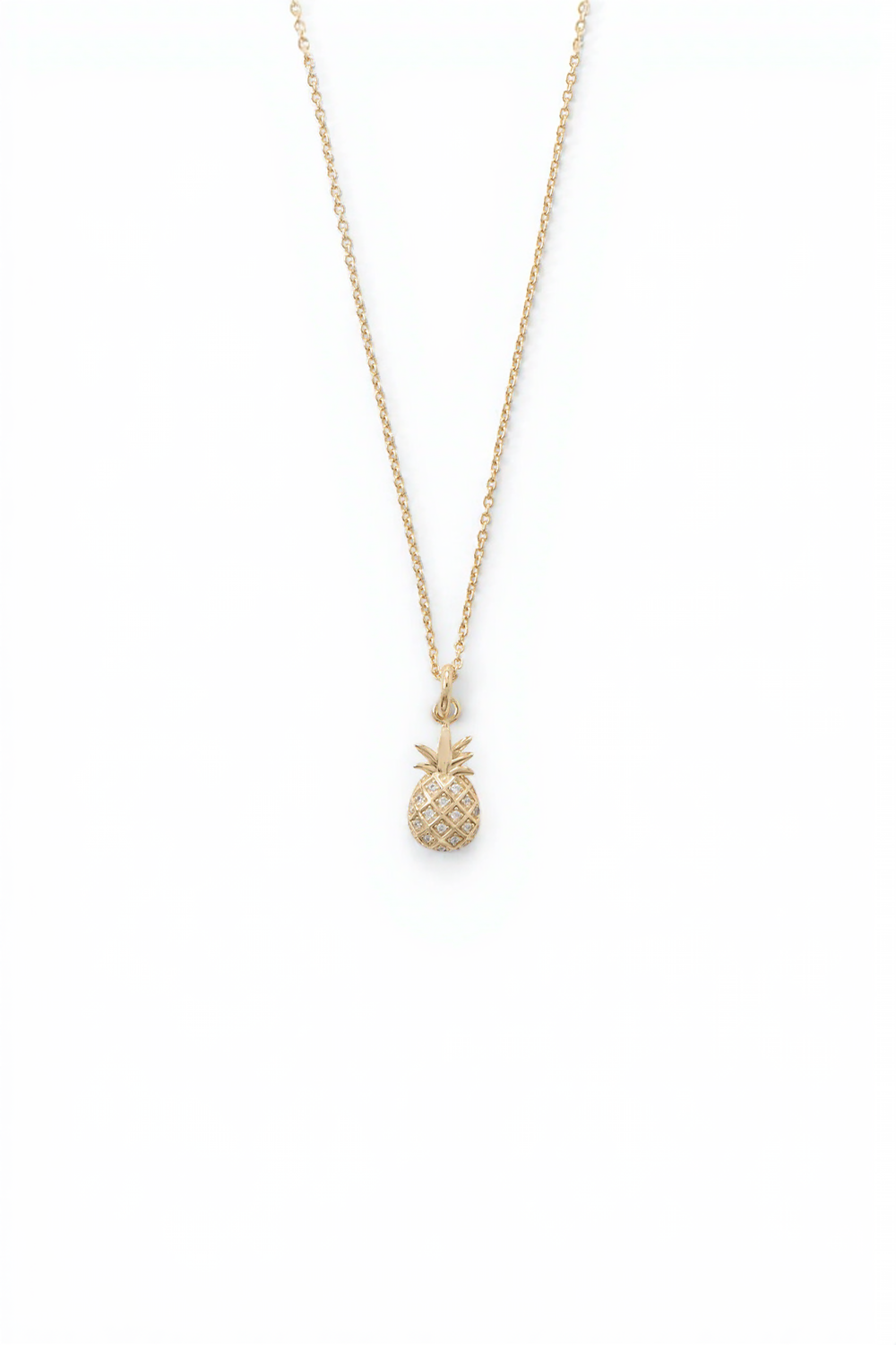 Sweetness! Gold Plated Pineapple Necklace