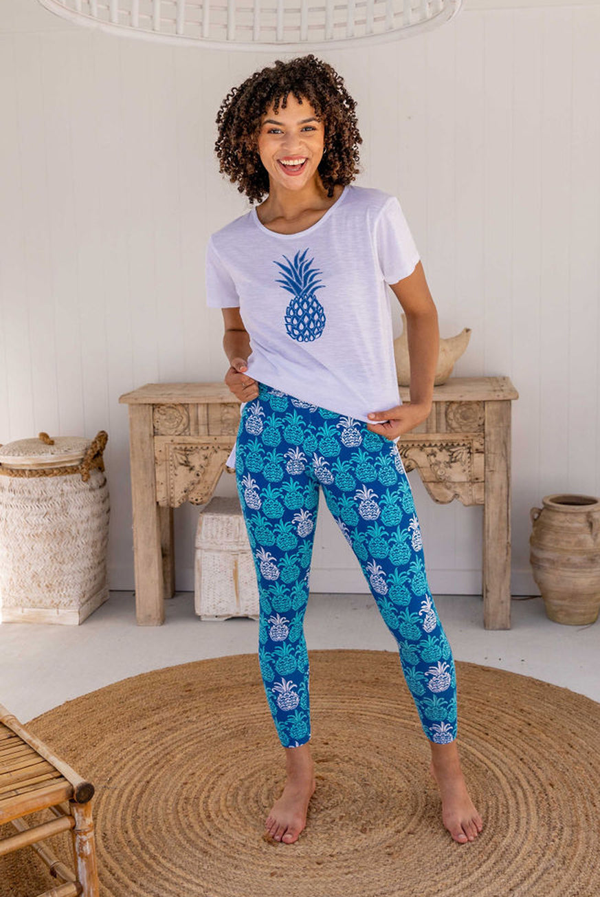 Tango Tropical Blue Leggings