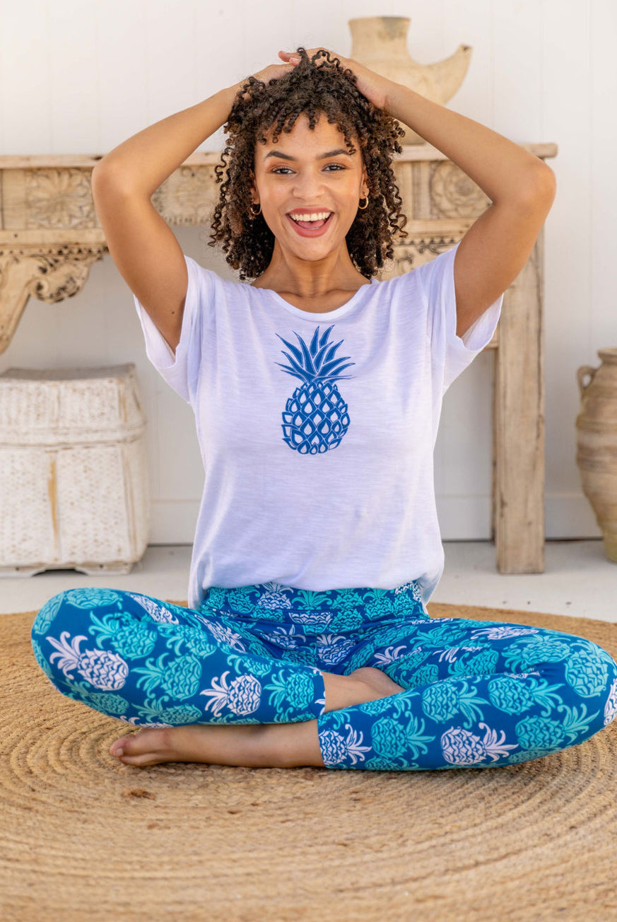 Tango Tropical Blue Leggings
