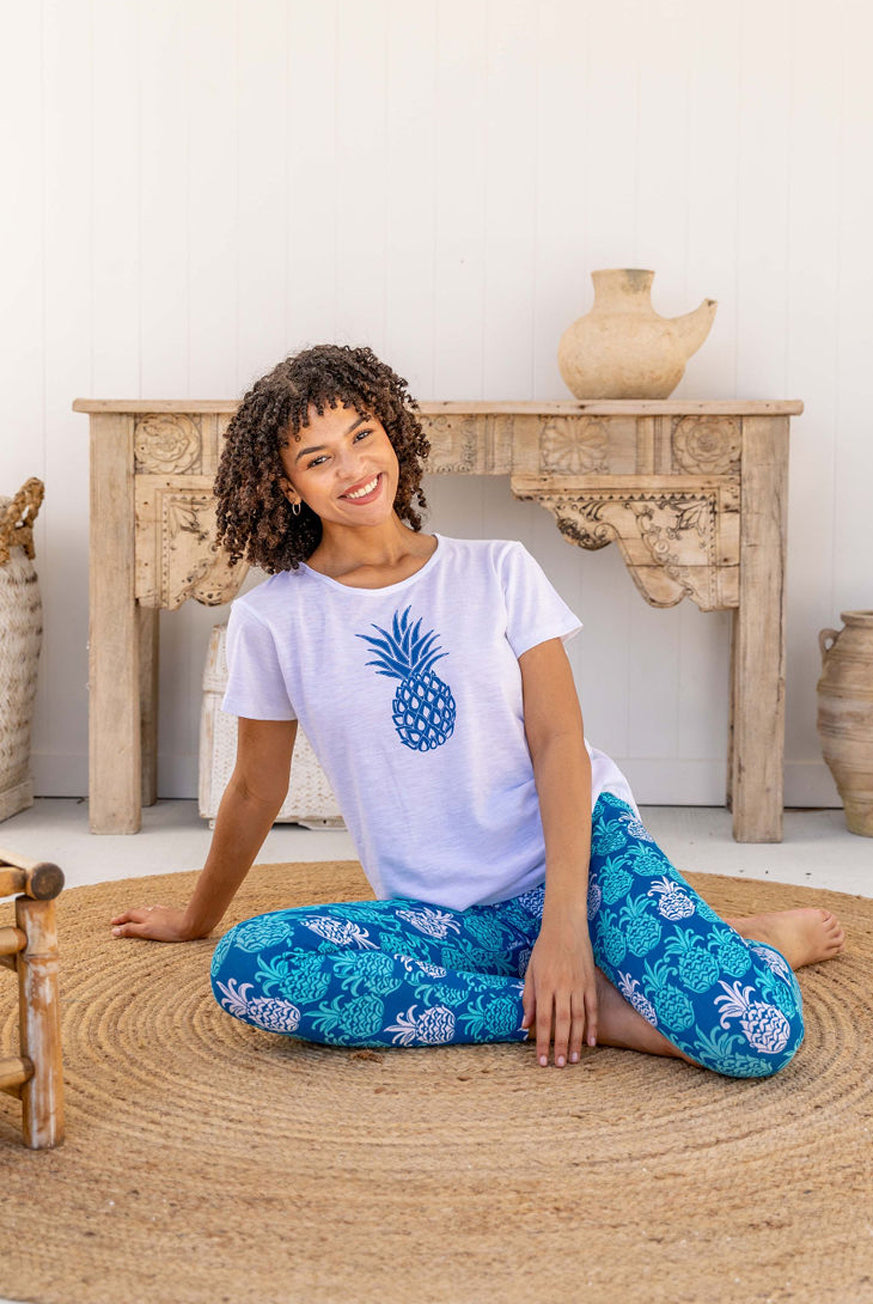 Tango Tropical Blue Leggings