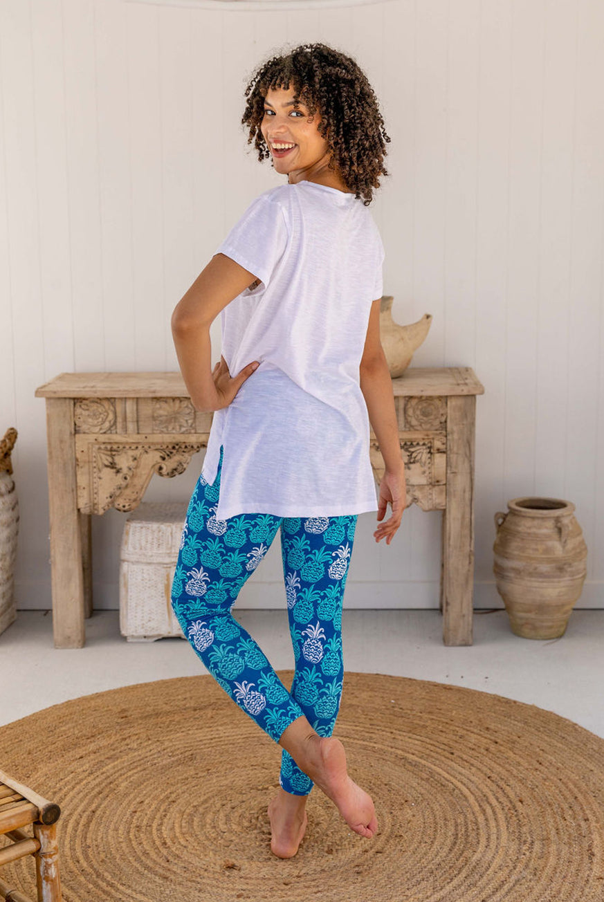 Tango Tropical Blue Leggings