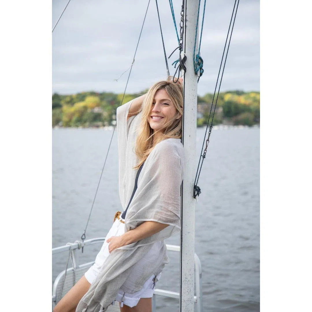 The Cotton Tassel Wrap - Oceanista