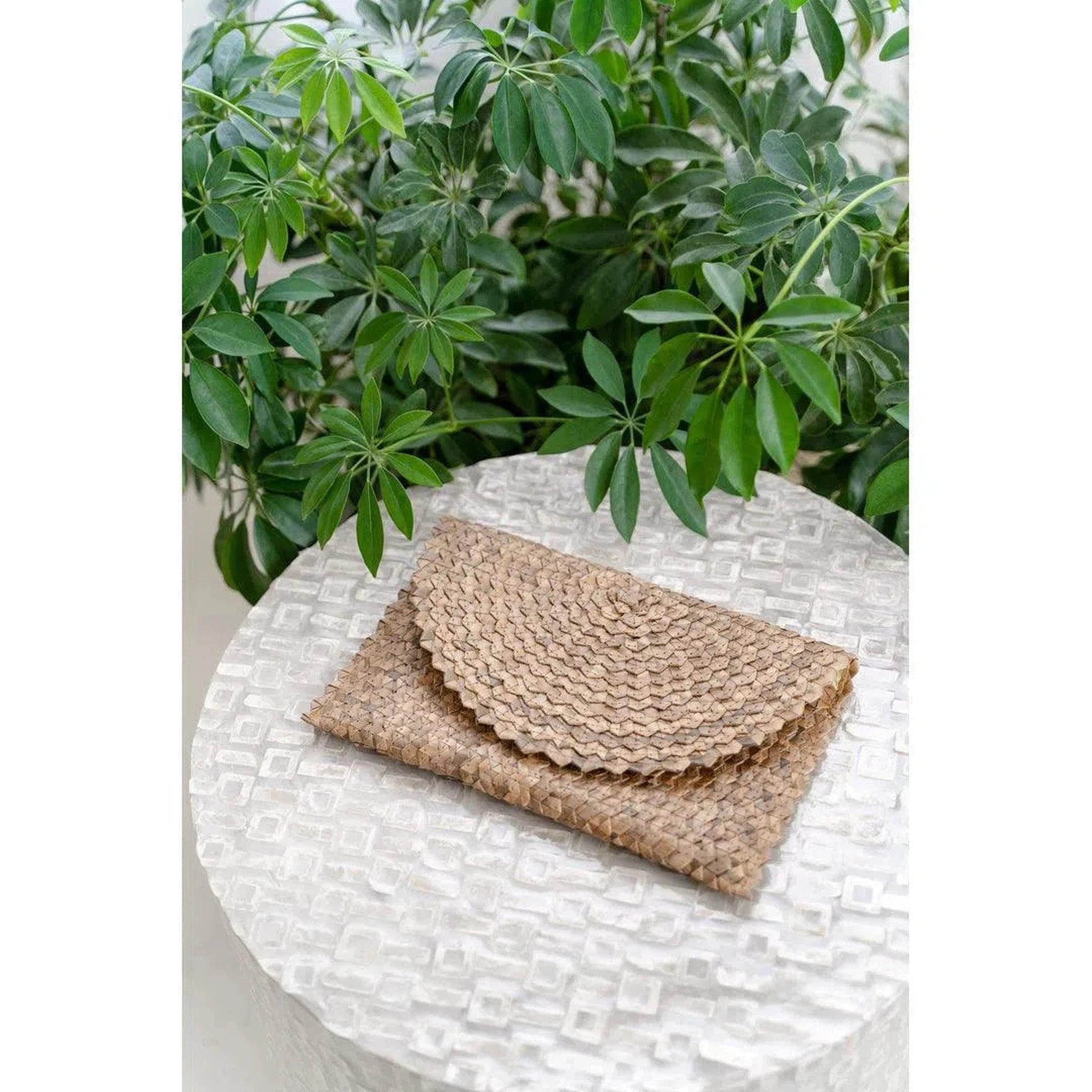 The Palm Rattan Clutch