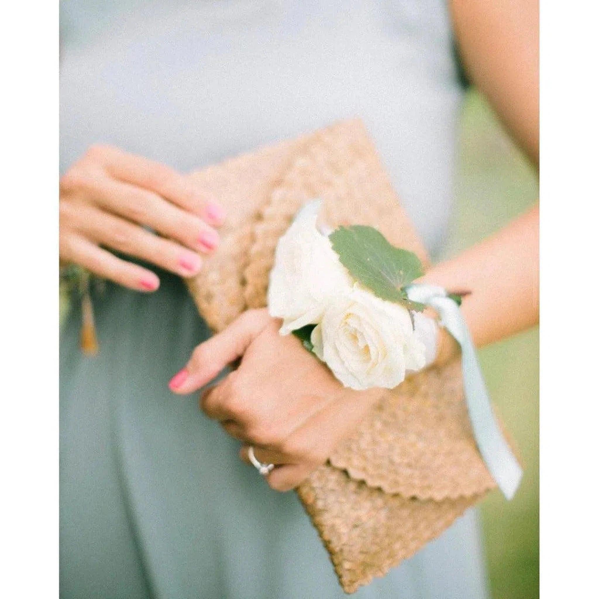 The Palm Rattan Clutch