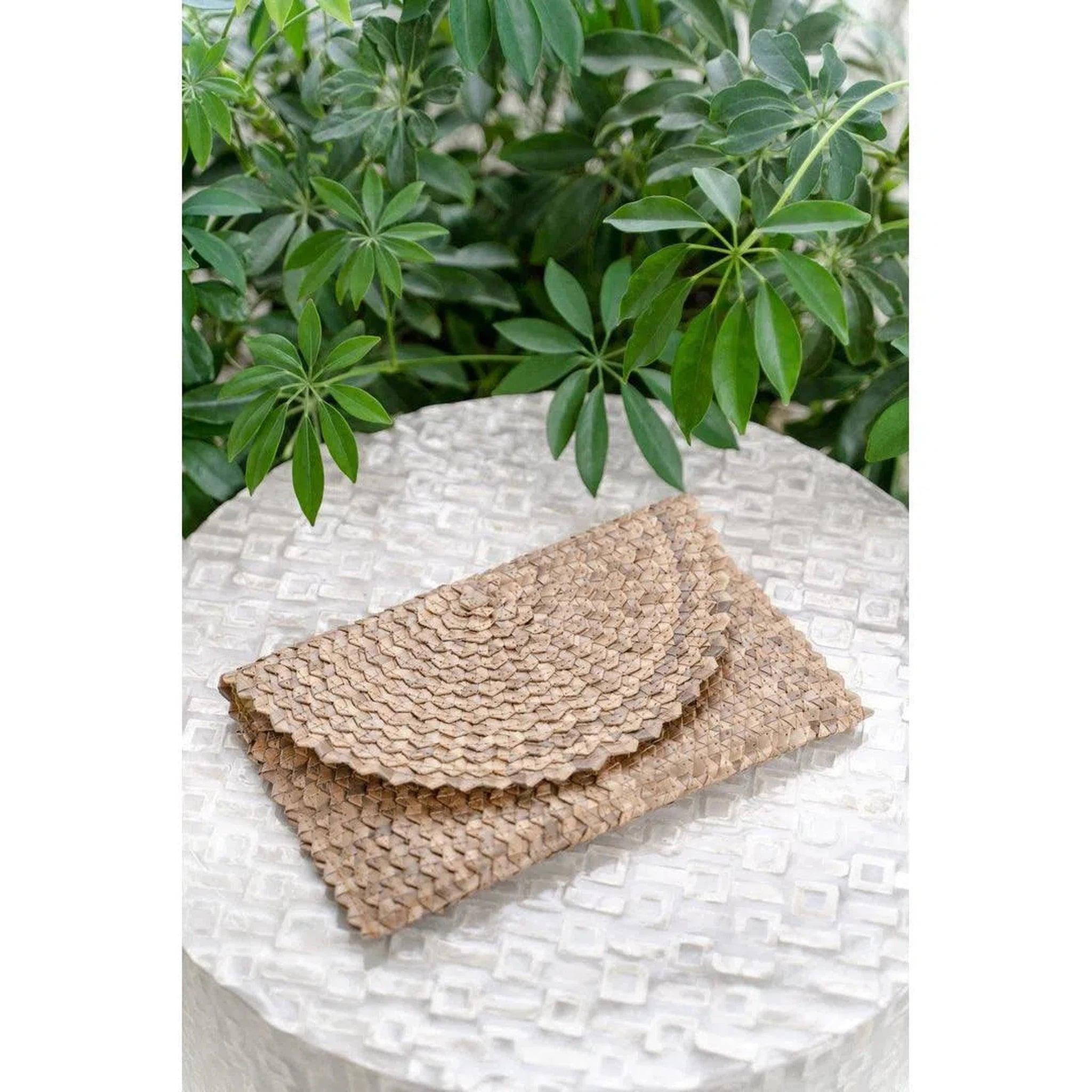 The Palm Rattan Clutch