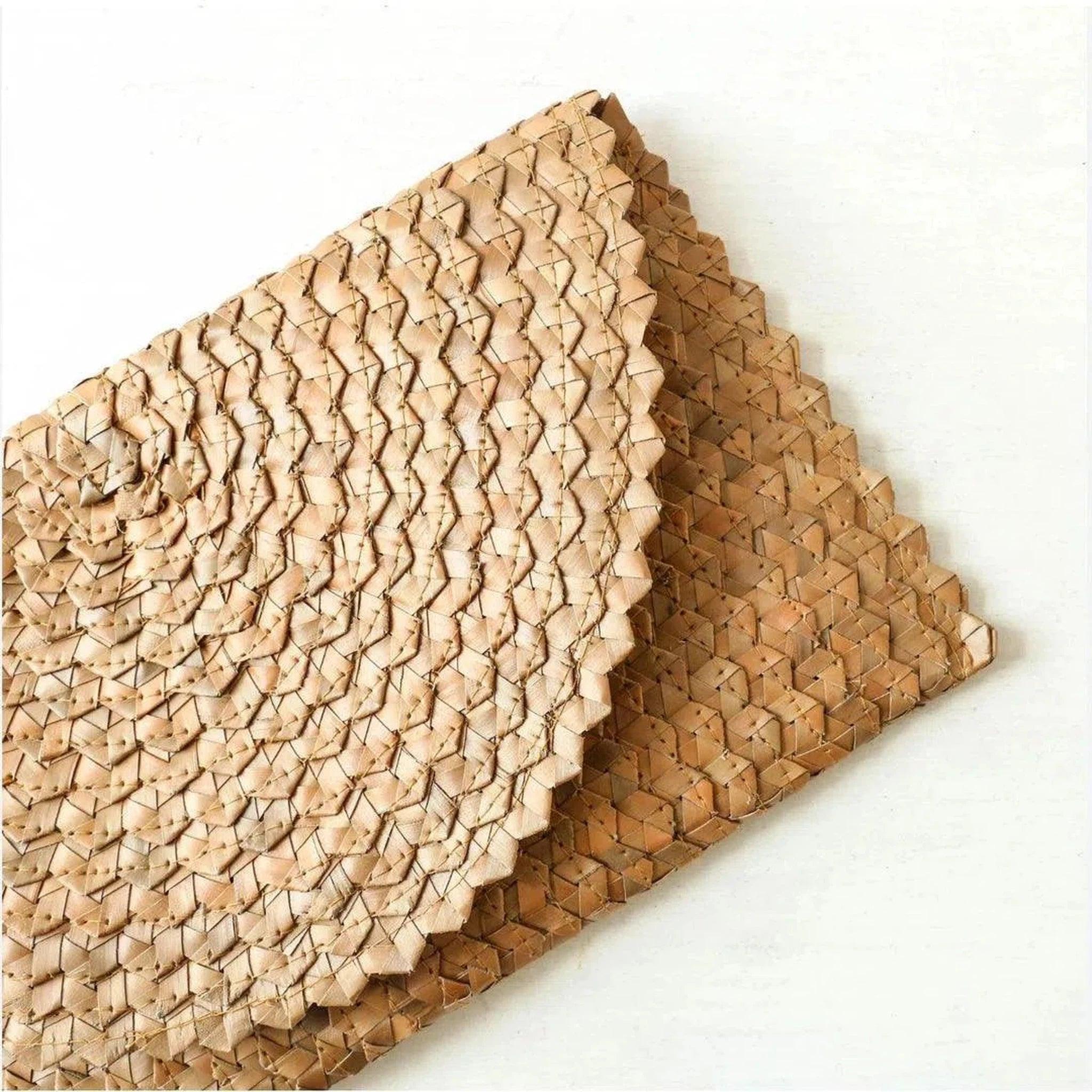 The Palm Rattan Clutch