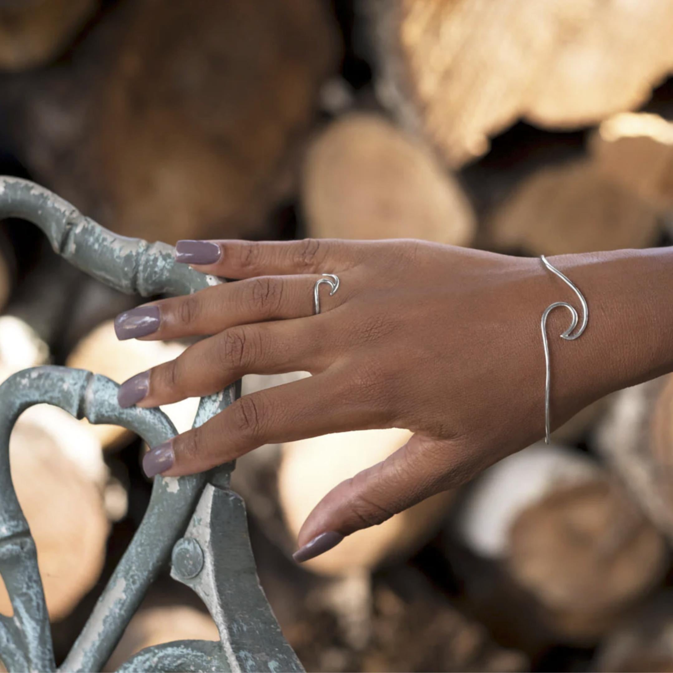 Wave of Fresh Air Ring in Gold or Sterling Silver