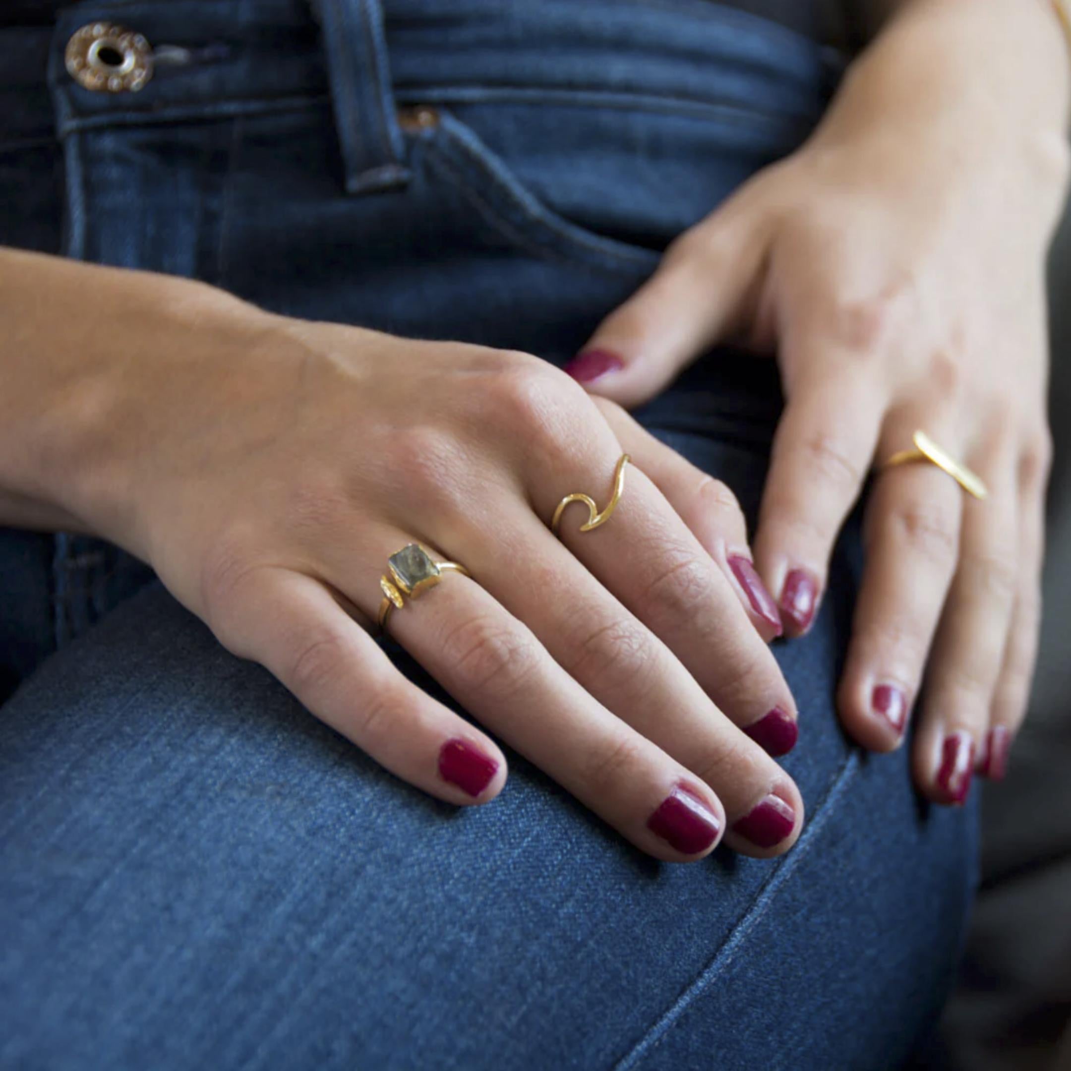 Wave of Fresh Air Ring in Gold or Sterling Silver