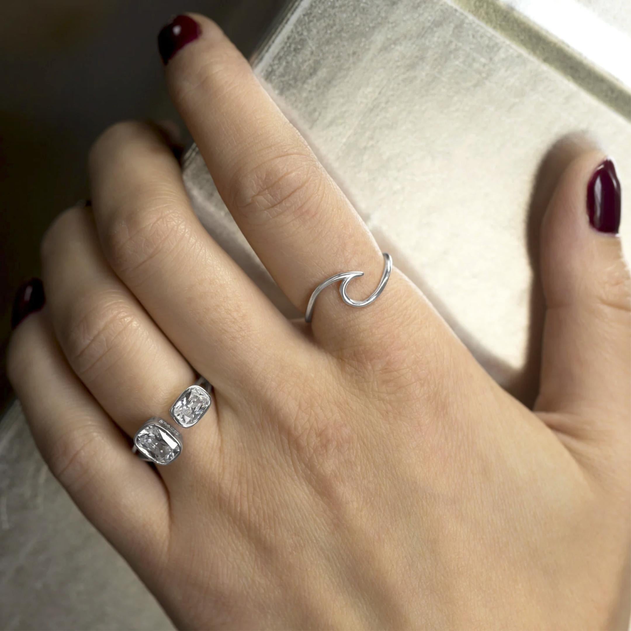 Wave of Fresh Air Ring in Gold or Sterling Silver