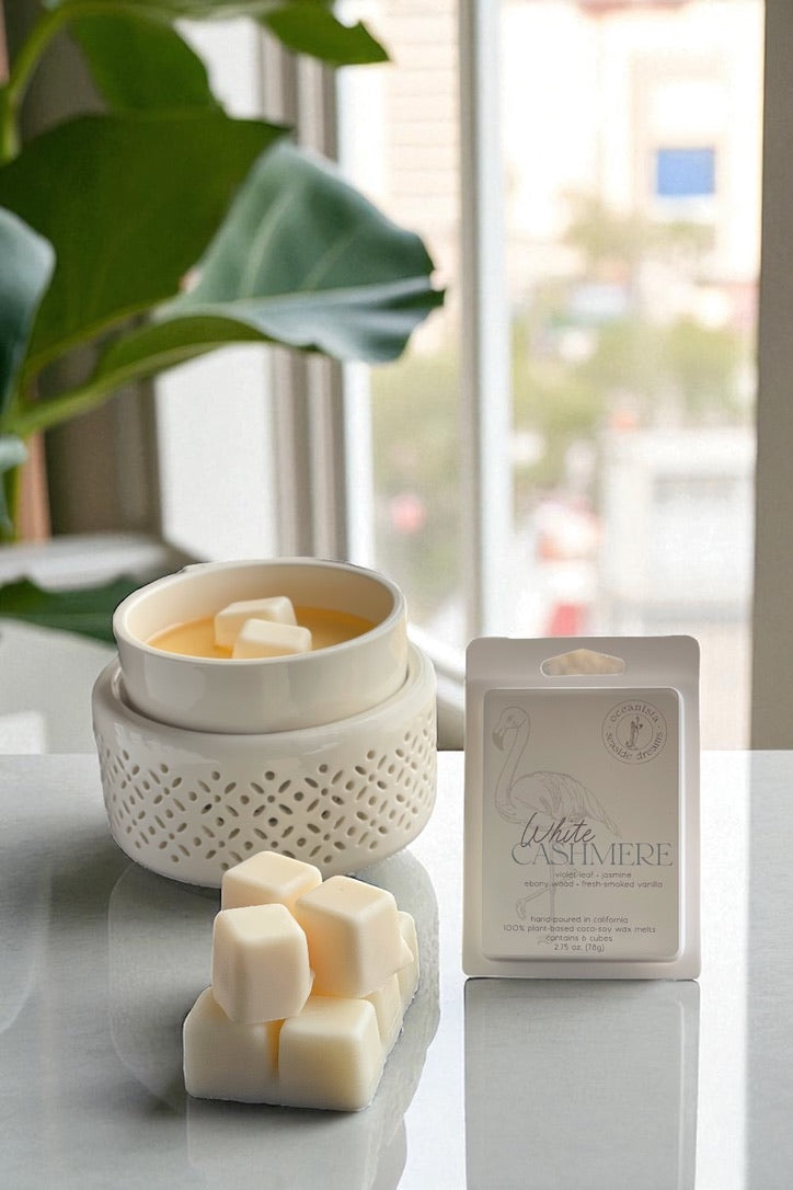 White Cashmere Luxury Wax Melts - Handmade in Southern California