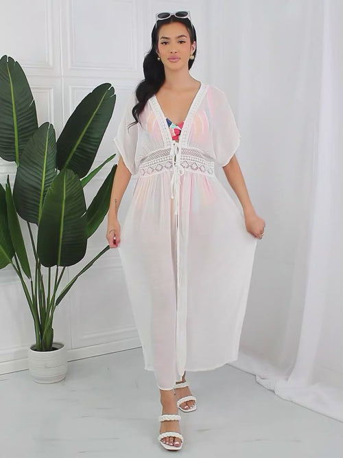 Marina West Swim Sun Goddess Tied Maxi Cover-Up main image 0